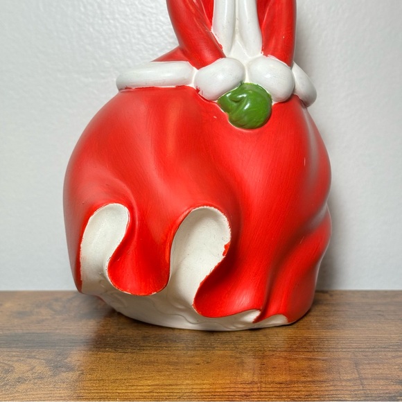 Vintage Hand Painted Atlantic Mold Ceramic Victorian Christmas Caroler Woman 8” - Picture 4 of 15